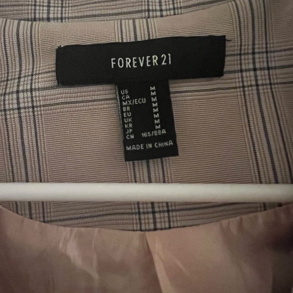 Pink Plaid Blazer - Picture 2 of 3